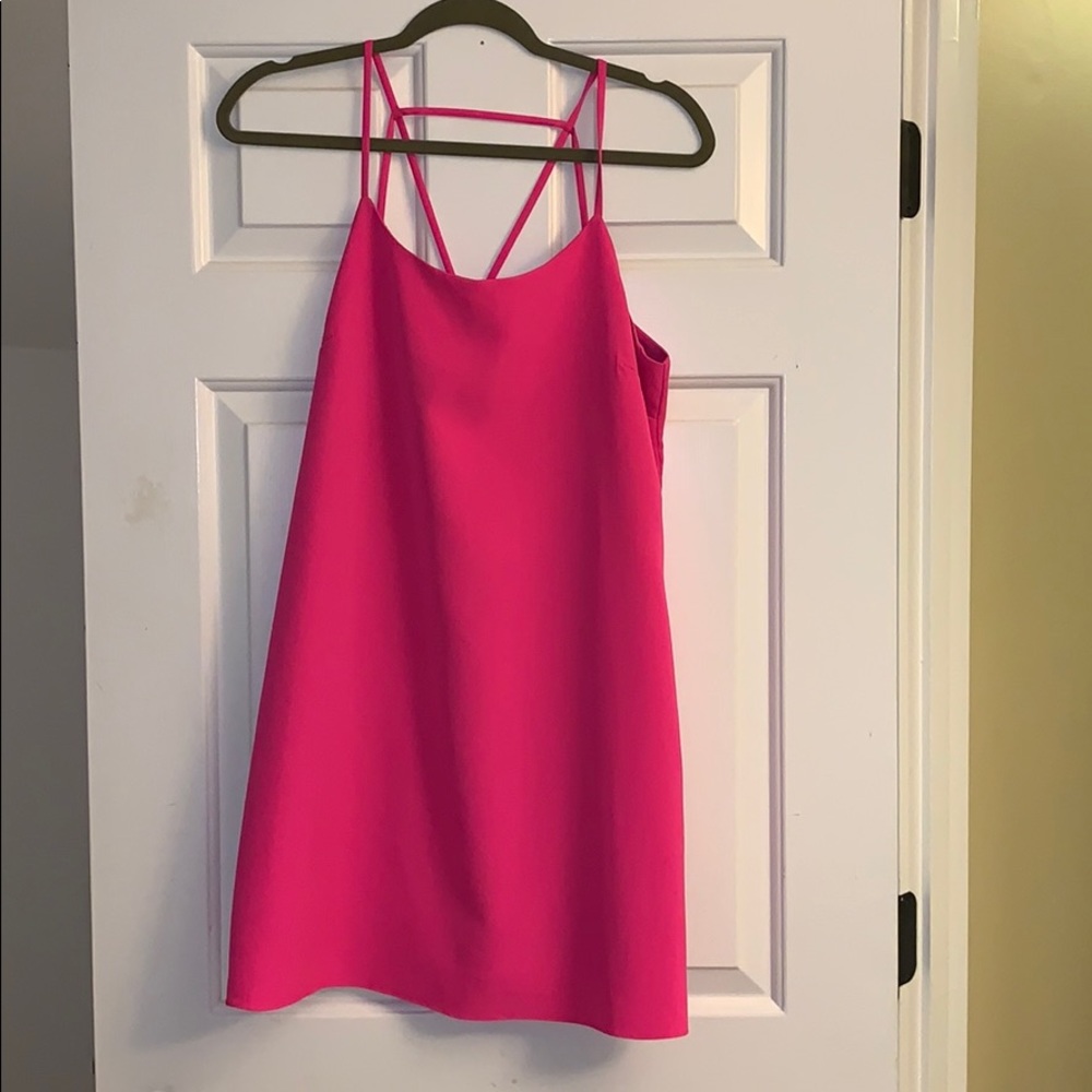 Hot pink mini dress